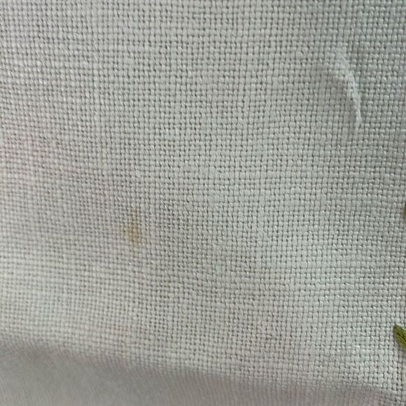 VINTAGE Hand Embroidered Linen Floral Table Runner 18 1/4” W X 39” L - Picture 10 of 10